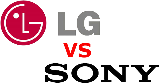 Lg Vs Sony - Sony Vs Lg Logo (561x300), Png Download