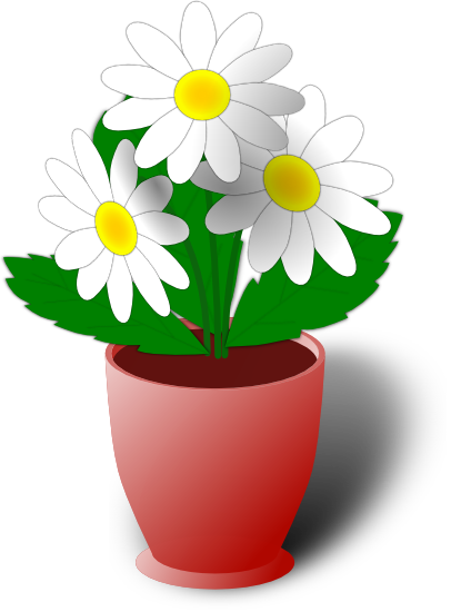 Pot Plant Clipart Transparent - Clip Art (406x550), Png Download