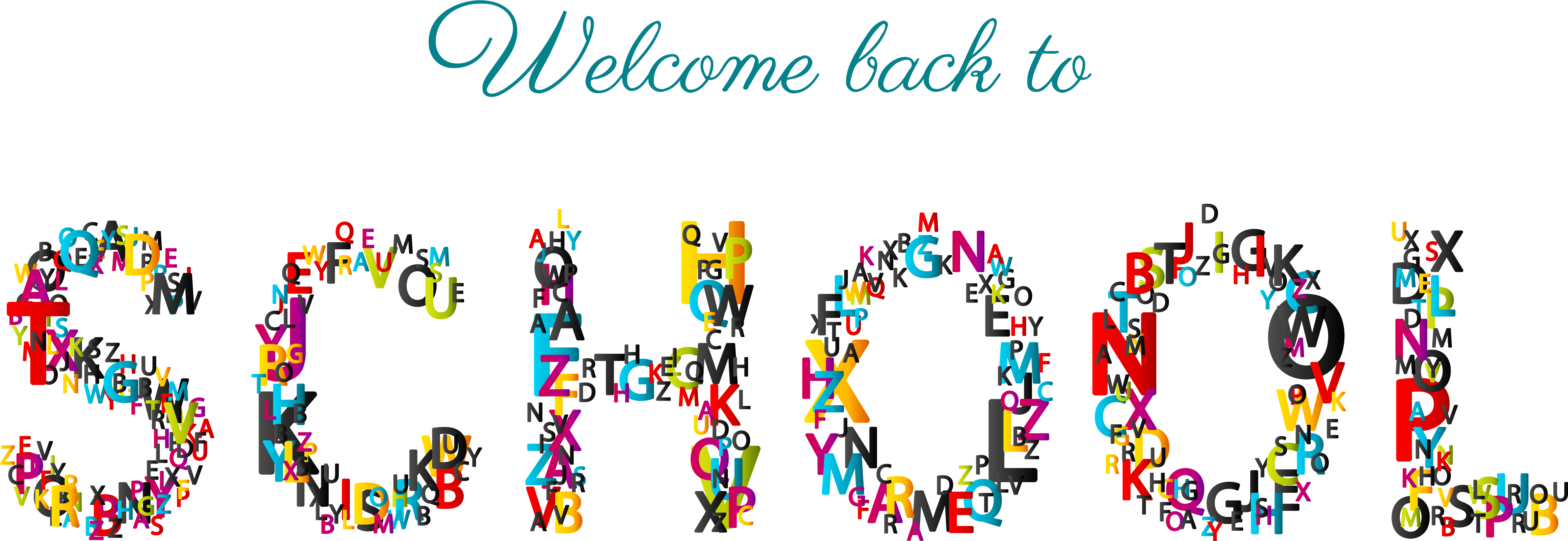 Welcome To Second Semester (5578x1990), Png Download