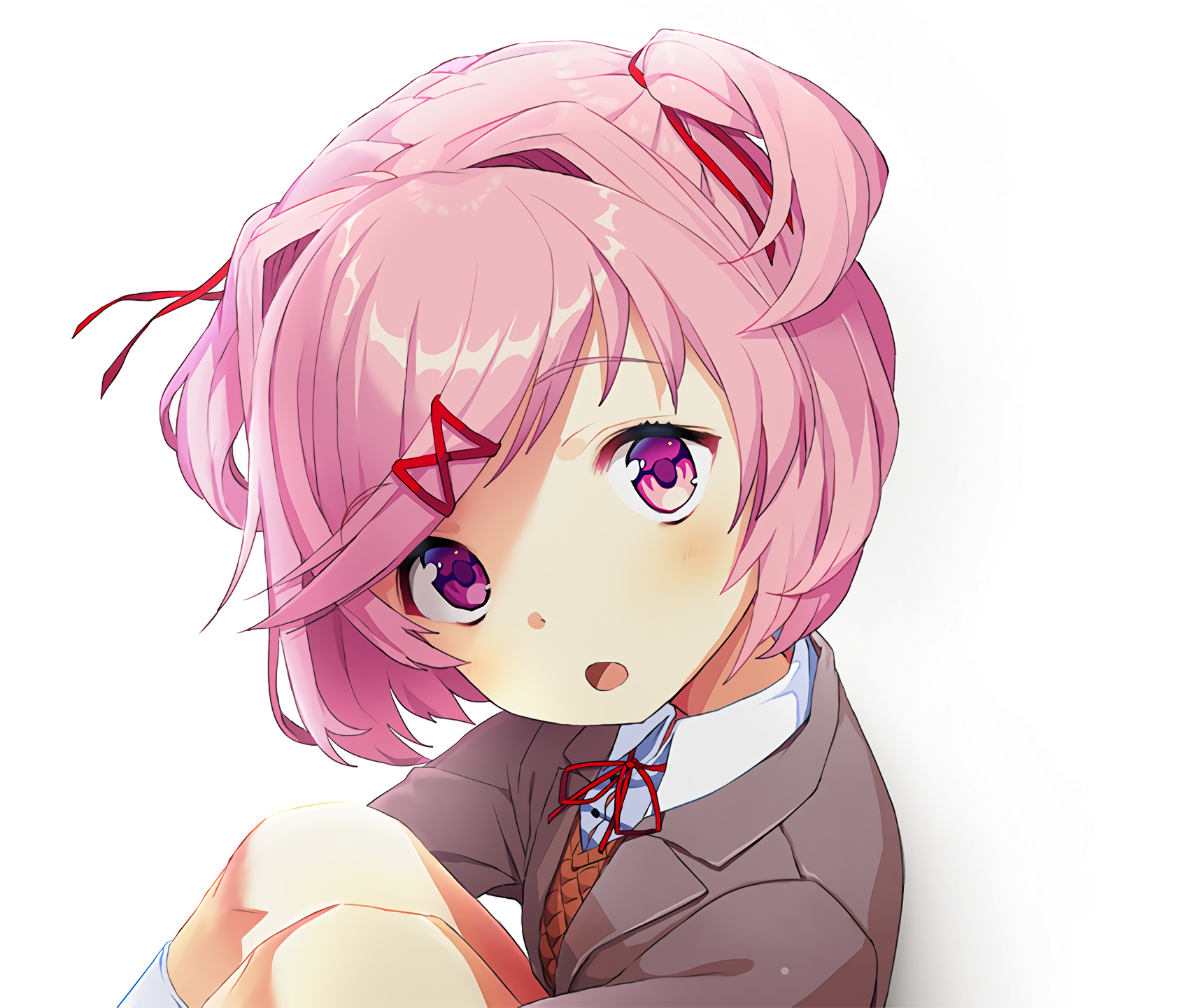 Blush But Now Transparent And In Very High Quality - Natsuki Ddlc (2560x1440), Png Download