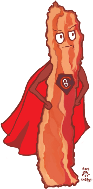 Cap-bcn1 - Bacon Man (696x736), Png Download