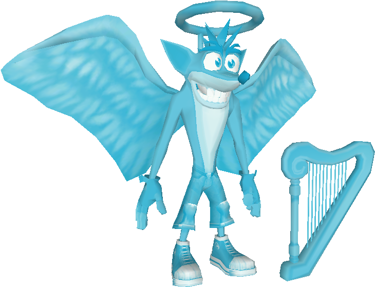 Crash Twinsanity Angel Crash - Crash Bandicoot Angel (737x569), Png Download