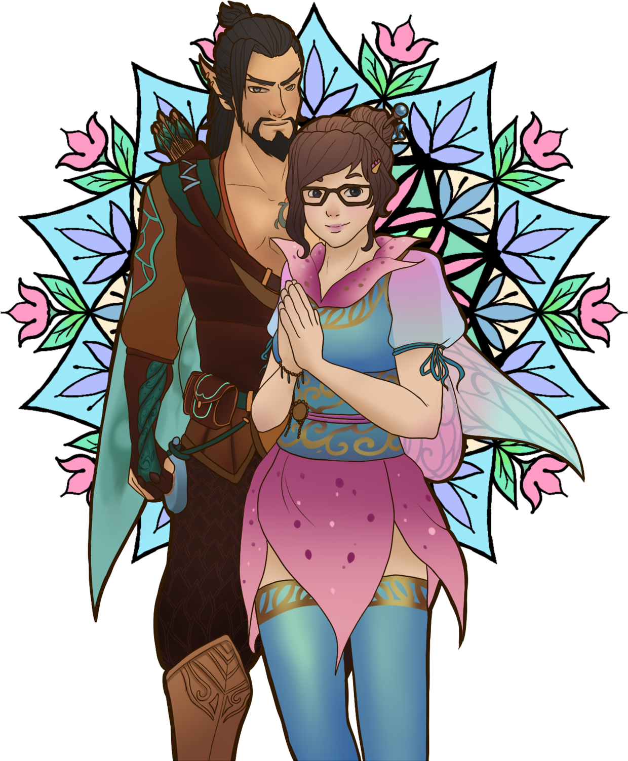 Fairy Hanoz And Mei - Cartoon (1280x1658), Png Download