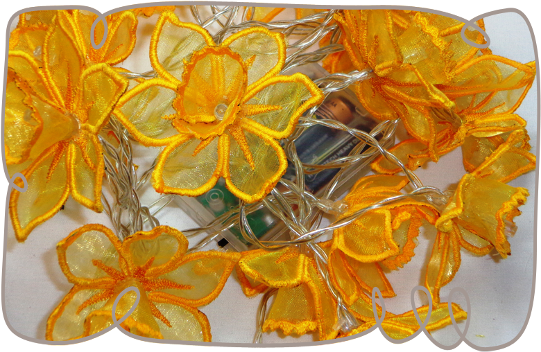 3d Daffodil String Lights - Lily (800x800), Png Download