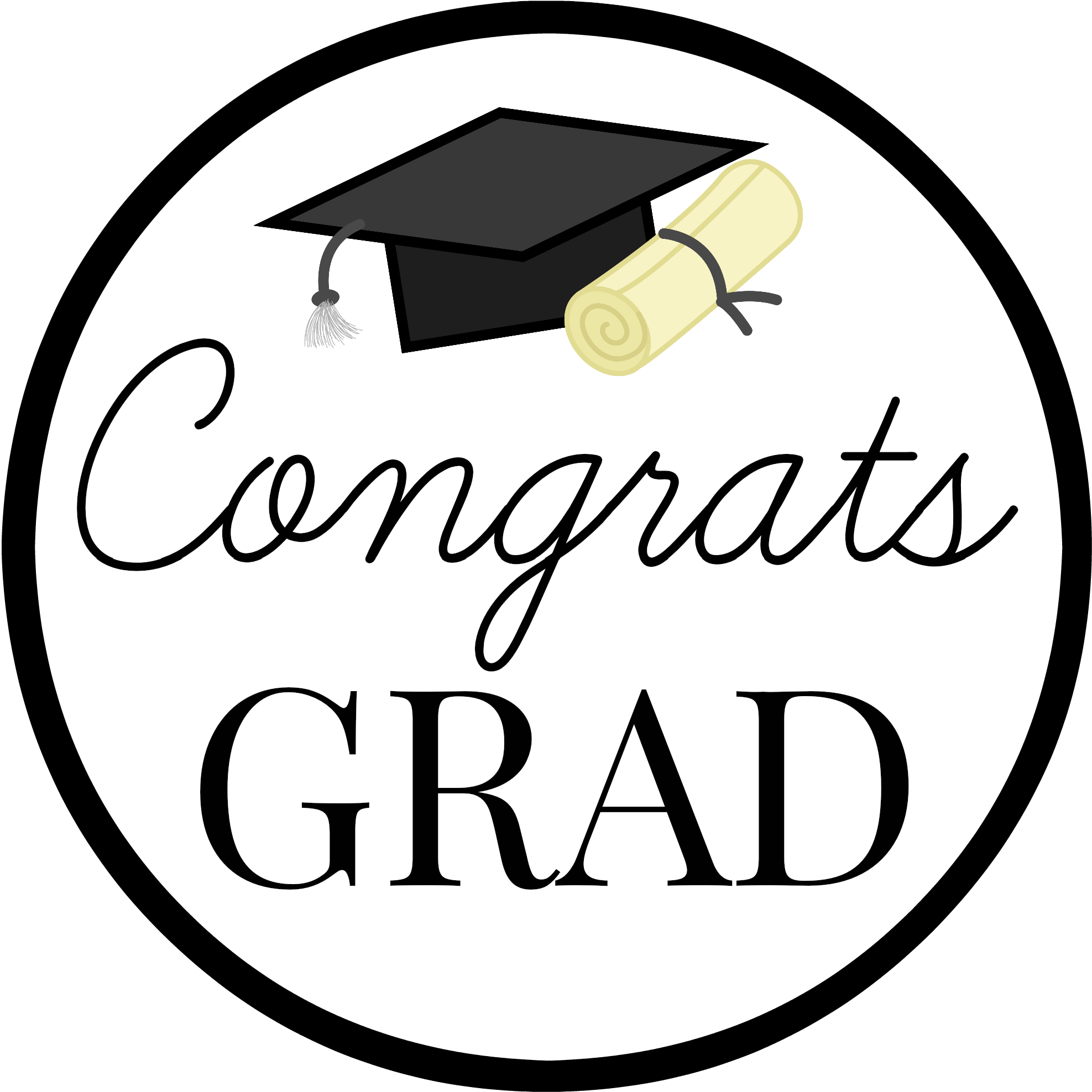 28 Collection Of Congratulations Drawing Ideas - Congrats Grad Png (2000x2000), Png Download