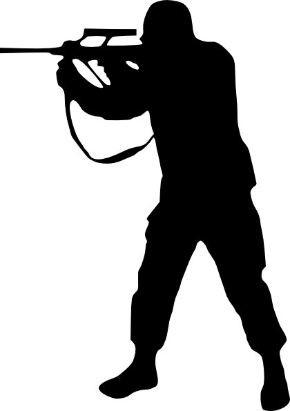 Soldier Clipart Soldier Shooting - Symbol Soldier (420x595), Png Download
