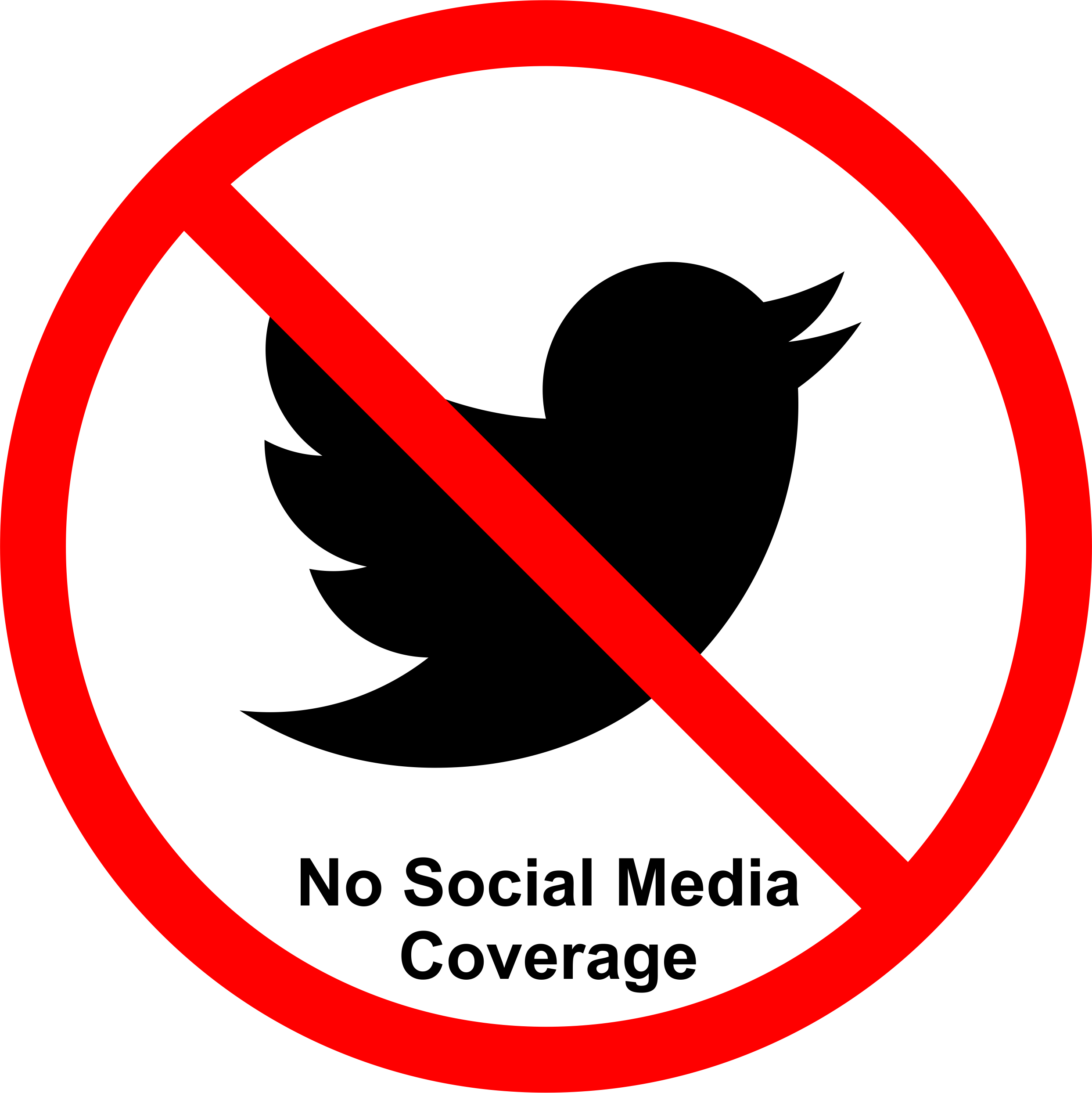 Social Media Not Allowed - Not Allow Social Media (2488x2489), Png Download