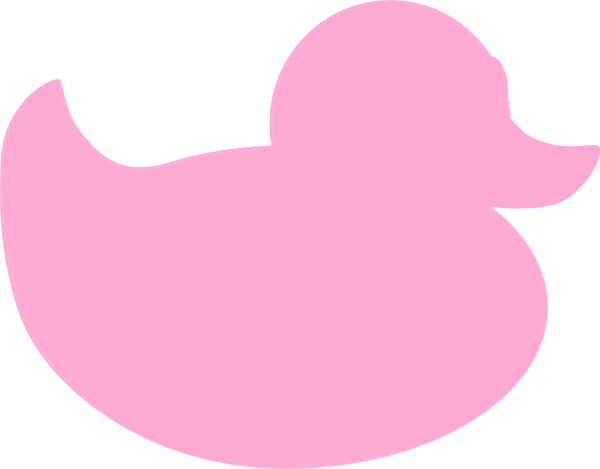 Purple Duck Cliparts - Pink Rubber Duck Clipart (600x469), Png Download