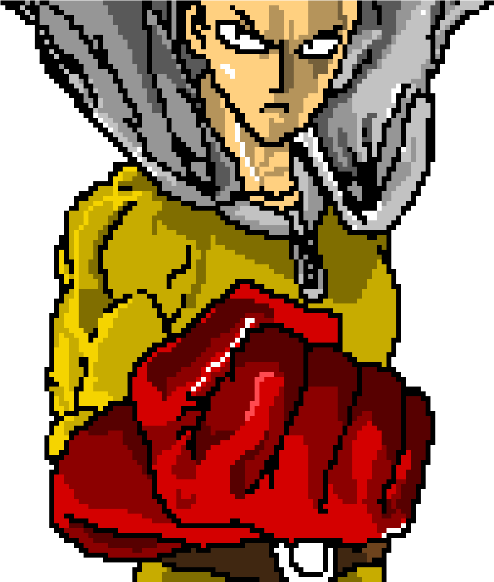 One Punch Man - One Punch Man Pixel Art (1030x1190), Png Download