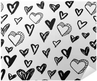 Vector Seamless Hearts Pattern - Watercolor Painting (400x400), Png Download