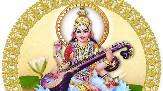 Profile Cover Photo Goddess Saraswati Poster 11 X 9 Inches Unframed Full Size Png Download Seekpng