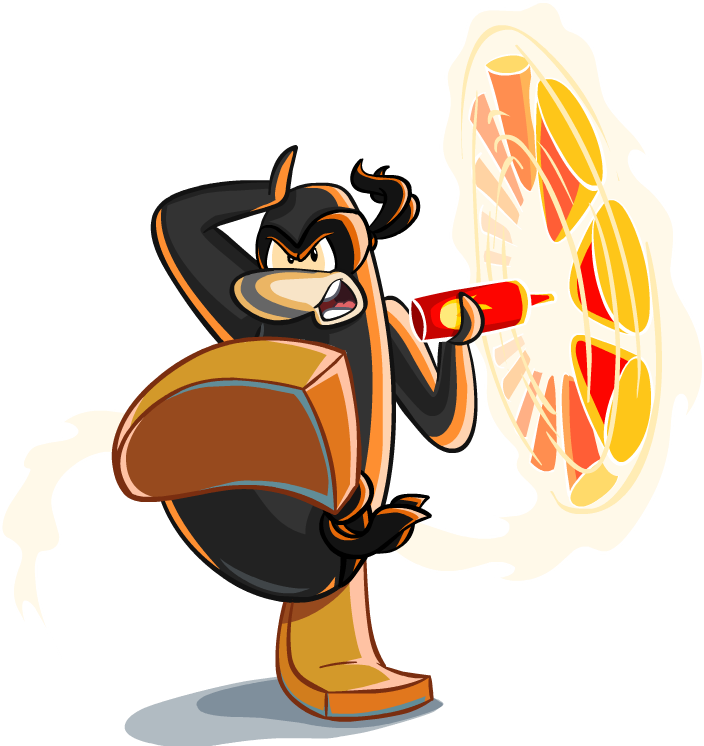 C-j Snow Beta Fire Ninja - Cartoon (704x746), Png Download
