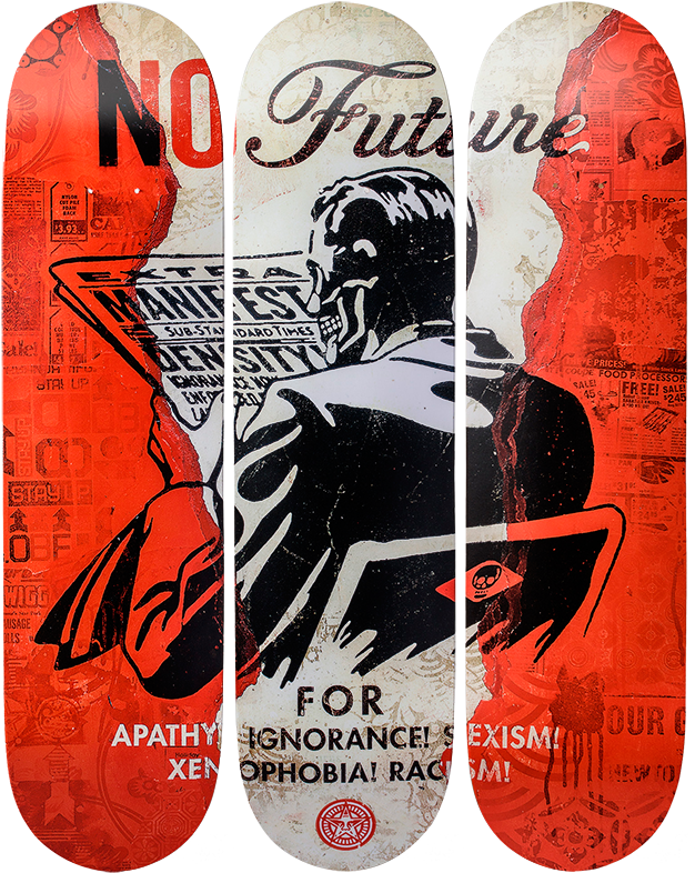 Shepard Fairey No Future (650x800), Png Download