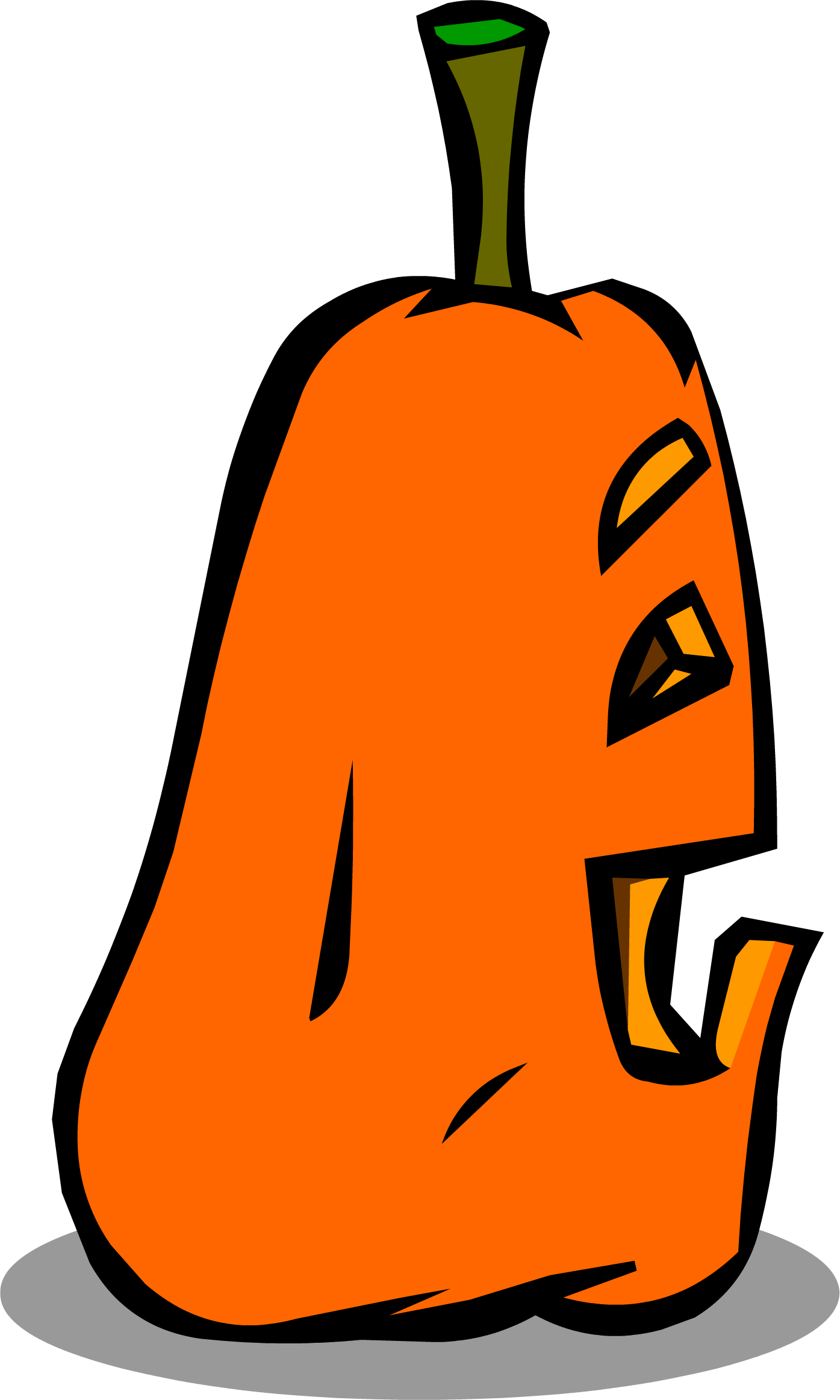 Goofy Jack O Lantern Sprite 007 - Jack-o'-lantern (1395x2324), Png Download