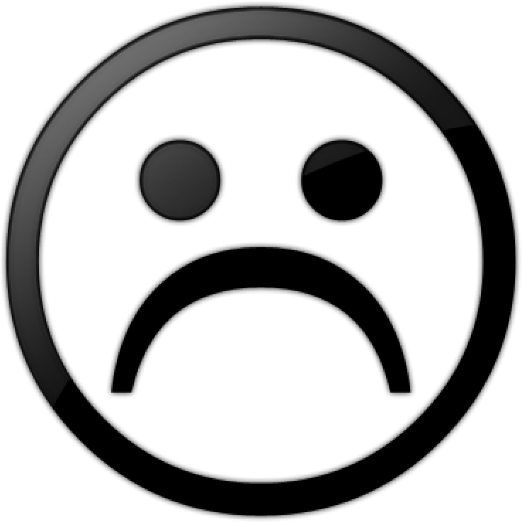 Frowny Face Clip Art Bee Clipart Hatenylo - Sad Face Transparent Background (1024x1024), Png Download