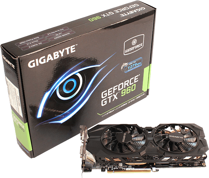 Gigabyte Gtx 960 Windforce Graphics Cards - Gtx 960 2gb Gigabyte (733x626), Png Download