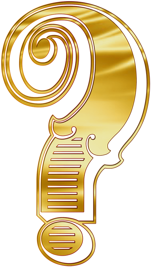 Cyrillic Question Mark Png - Question Gold Png (905x1280), Png Download