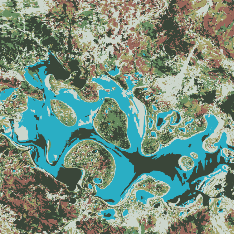 Earth Nasa Satellite Planet - Lake Carnegie (750x750), Png Download