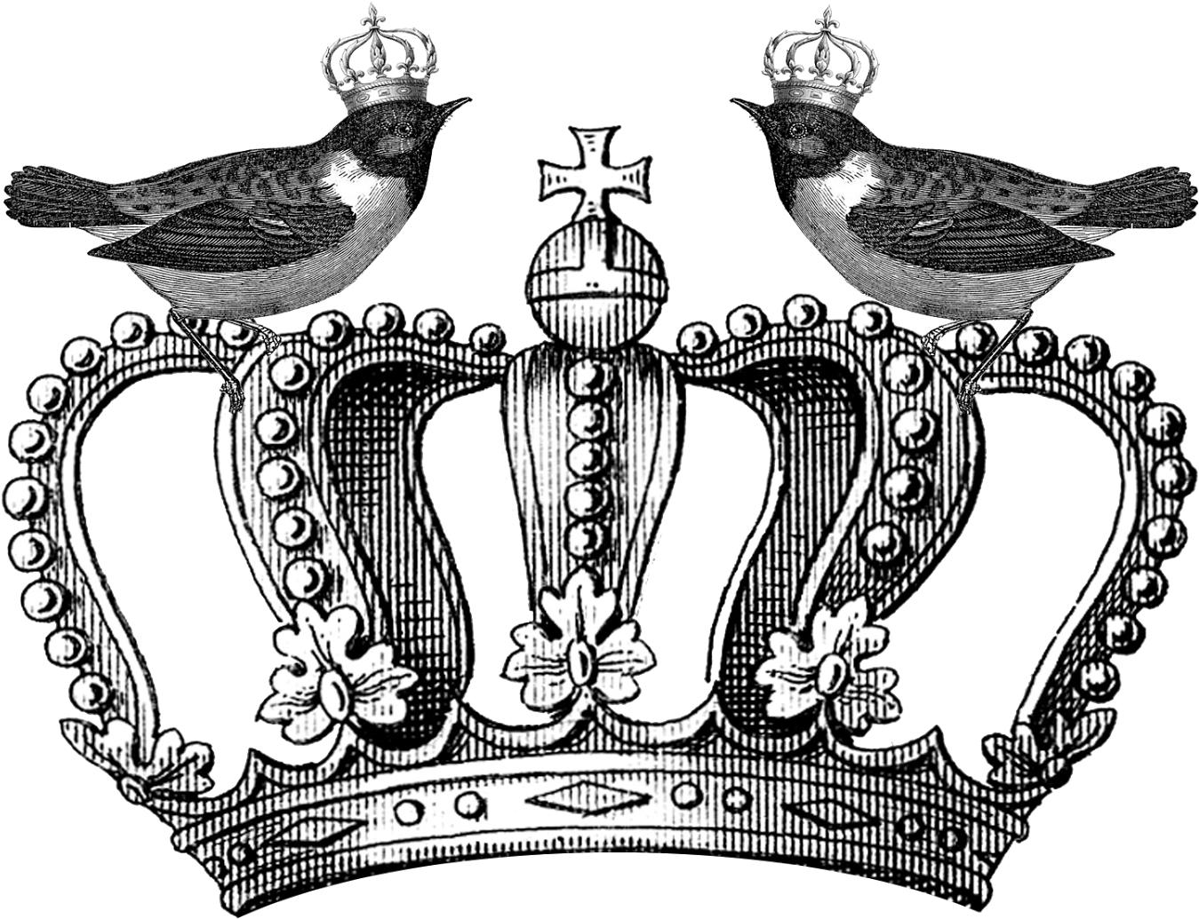 Drawn Crown Queen Crown - Unicorn Cufflinks (1600x1163), Png Download