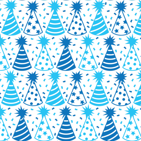 And Here Is Your Party Hat Fabric By Robyriker On Spoonflower - Black, White, And Blue Custom Wallpaper By Robyriker (470x470), Png Download