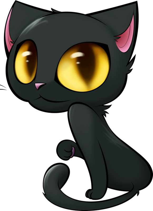 Gifs Im Genes De Gatos Negros Pinteres - Cute Black Cat Clipart (581x800), Png Download