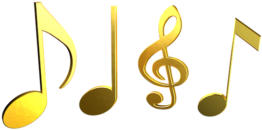 Treble Clef Clef Music Musician Notenblatt - Note De Musique Clé De Sol En Couleur (604x340), Png Download