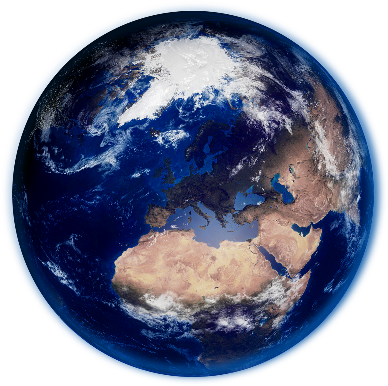Earth Free Transparent Images - Earth And Sun Transparent (1280x1280), Png Download