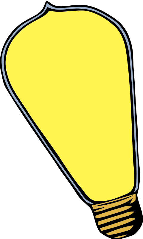 Image Of Clip Art Bulb 6 Light Bulb Icon Clipart Free - Cartoon Edison Bulb (480x800), Png Download