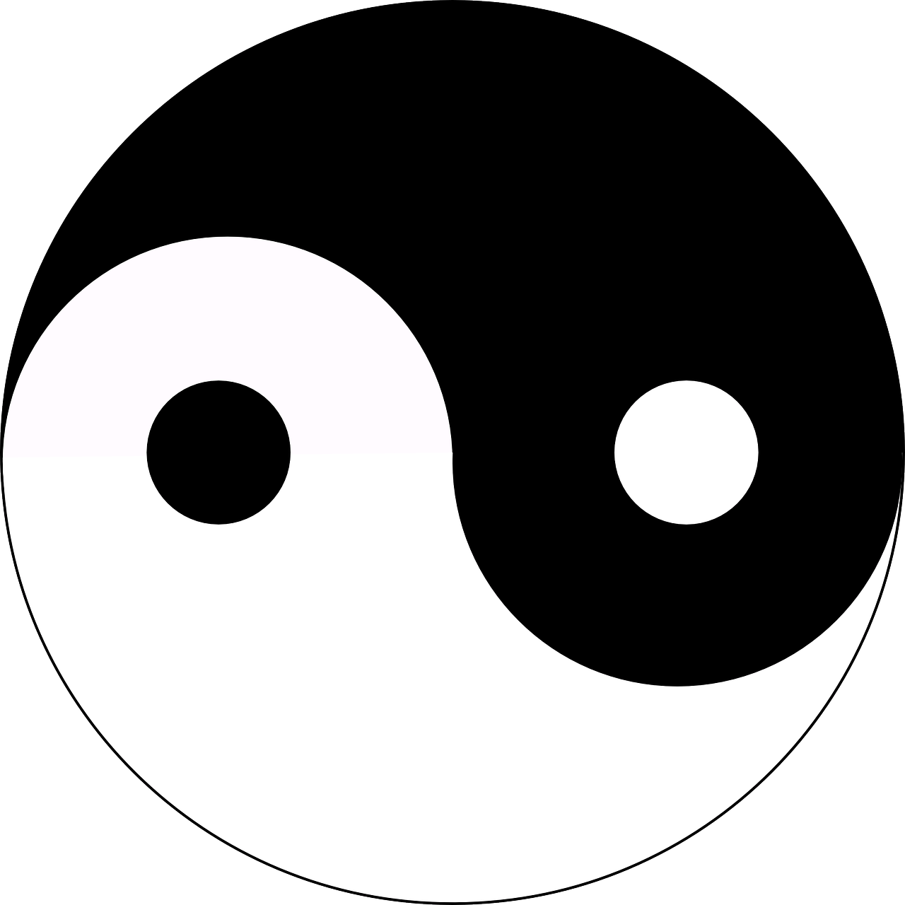 Yin And Yang Symbol Art Black And White Download - Jin Jang Png (750x750), Png Download