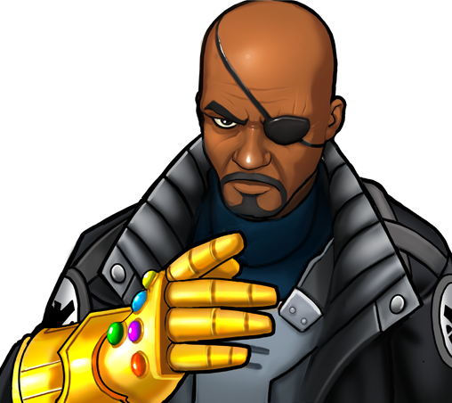 Nick Fury - Nick Fury Infinity Gauntlet (508x452), Png Download