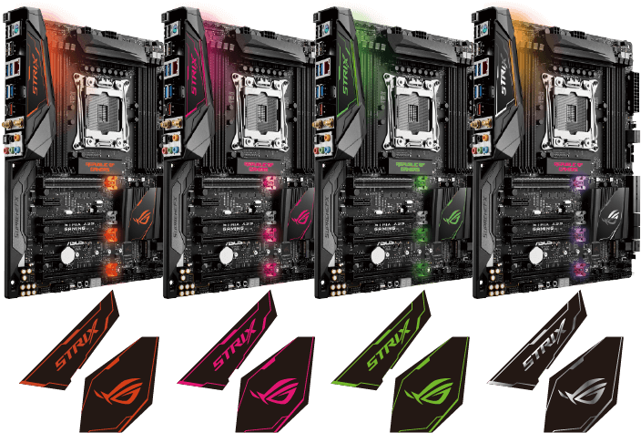 Gaming Aesthetics Mix And Match Rgb With Color Decals - Asus Strix X99 Rgb (764x502), Png Download