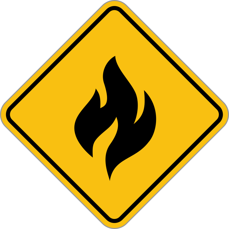 Fire Alert Sign Svg Clip Arts 600 X 600 Px (600x600), Png Download