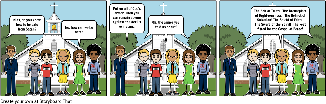 Armor Of God - Cartoon (1164x385), Png Download