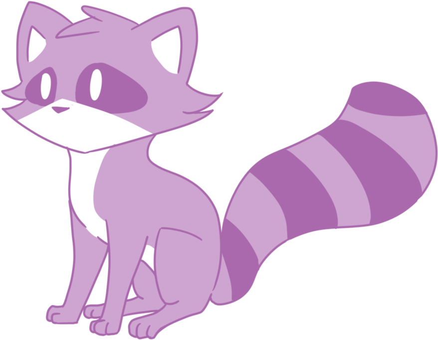 Raccoon Clipart Purple - Purple Raccoon (979x816), Png Download