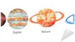 Mercury, Venus, Earth, Mars, Jupiter, Saturn, Uranus, - Amazingwall Sparking Crystal Planet Wall Self Adhesive (400x400), Png Download