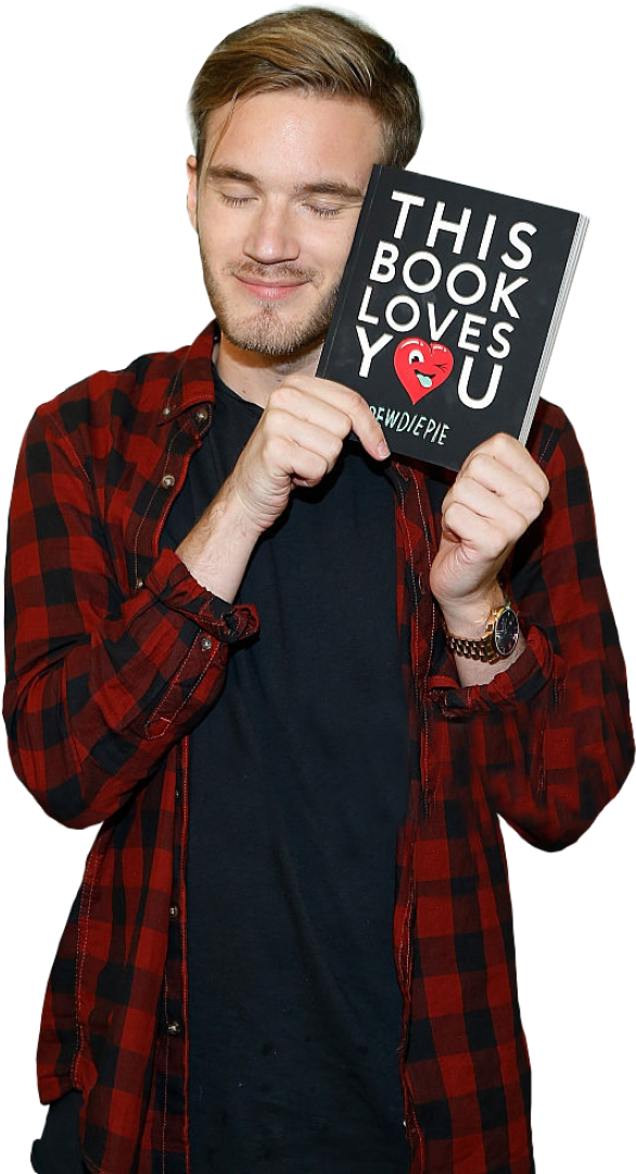 Pewdiepie Holding Book Png Image - Book Loves You By Pewdiepie 9781101999042 (paperback) (729x1024), Png Download