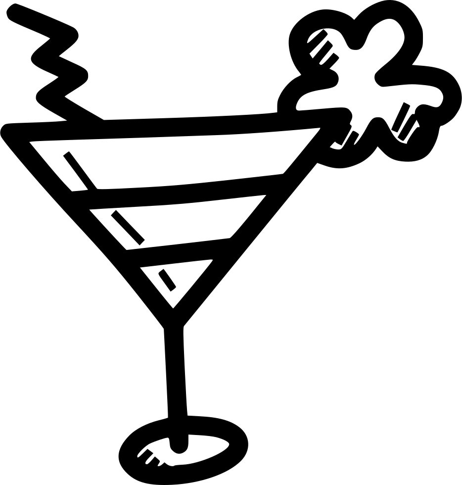 Cocktail Mocktail Drink Shamrock Comments - Mocktail Icon (934x980), Png Download