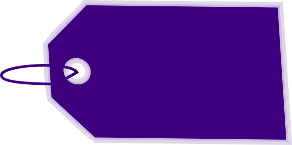 Tag Clip Art At Clker Com Vector - Price Tag Clipart Purple (600x299), Png Download