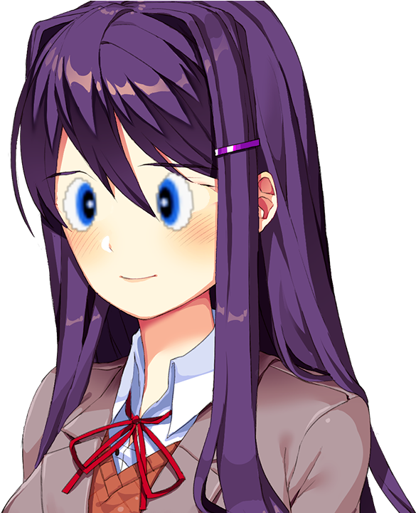 Character Without Eyes Yuriwoeyes - Doki Doki Literature Club Yuri (1214x683), Png Download