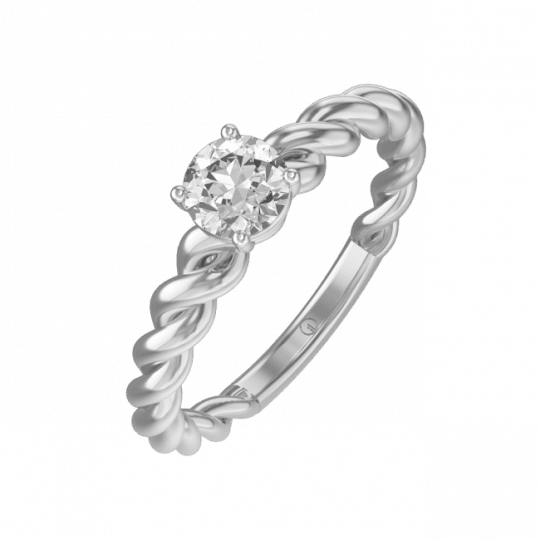 40 Ct Marissa Solitaire Engagement Ring In White Gold - Nouveauté Bracelet Aimanté Femme En Titane (540x540), Png Download