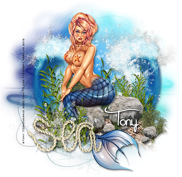Tony Tz Sweet Mermaid - Illustration (600x600), Png Download
