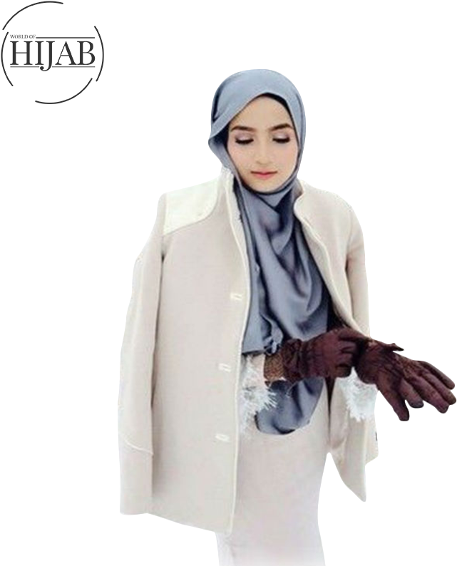 Muslim Turban Png - Hijab Noir Argent Motif (737x800), Png Download