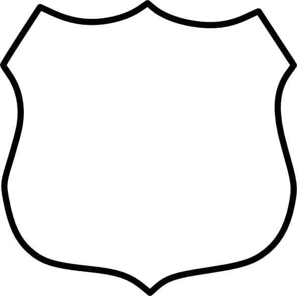 Vector Freeuse Stock Police Shield Clip Art At Clker - Police Badge Outline Vector (600x598), Png Download