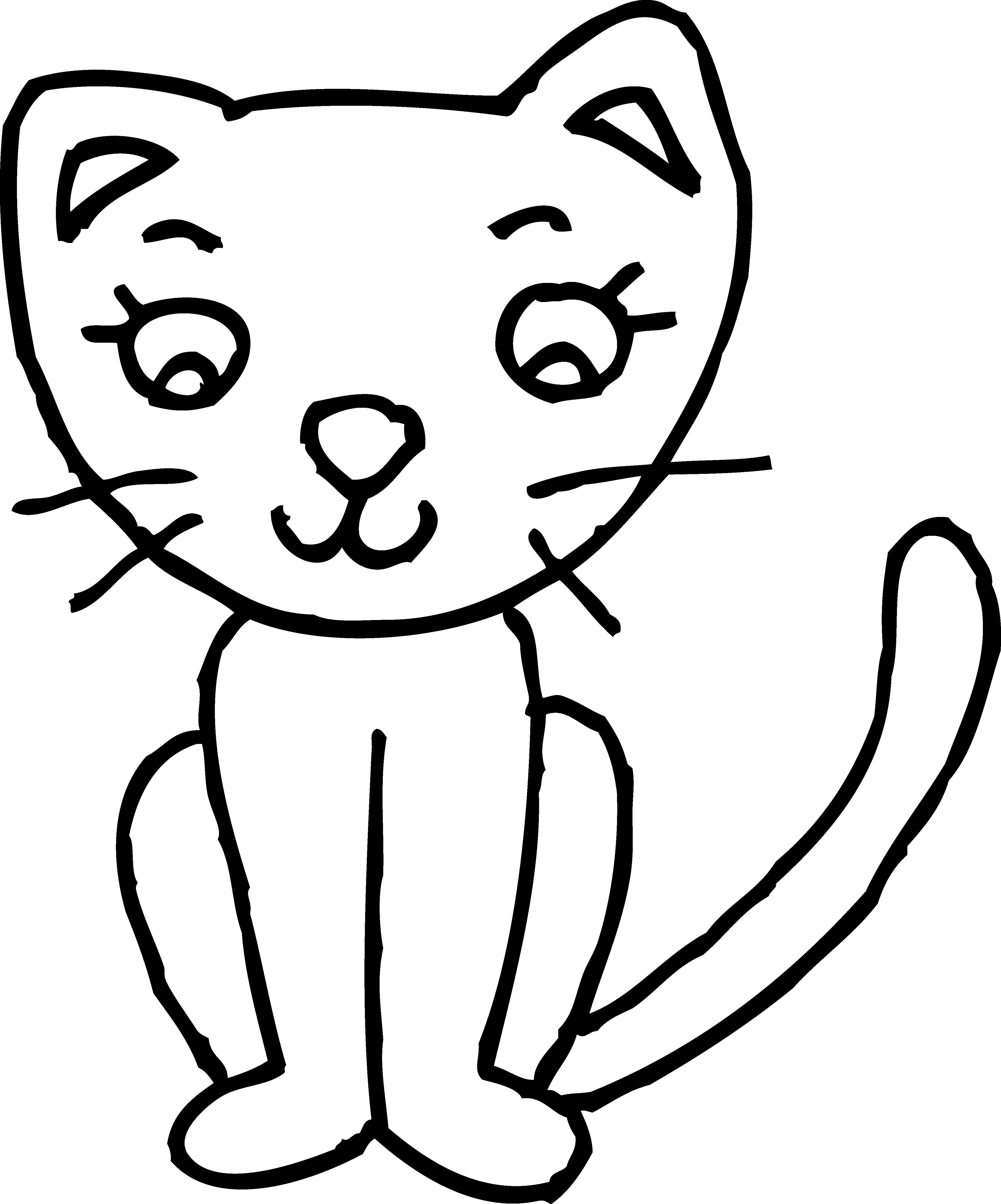 Black And White Clipart Clipartpen - Clip Art Cat (333x400), Png Download
