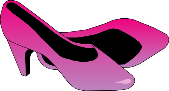 Shoes - Clipart - Ladies Shoes Clipart (555x298), Png Download