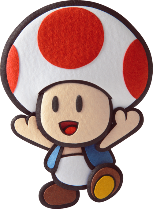This Is Toad, A Fun Guy - Paper Mario Sticker Star Toad (500x681), Png Download