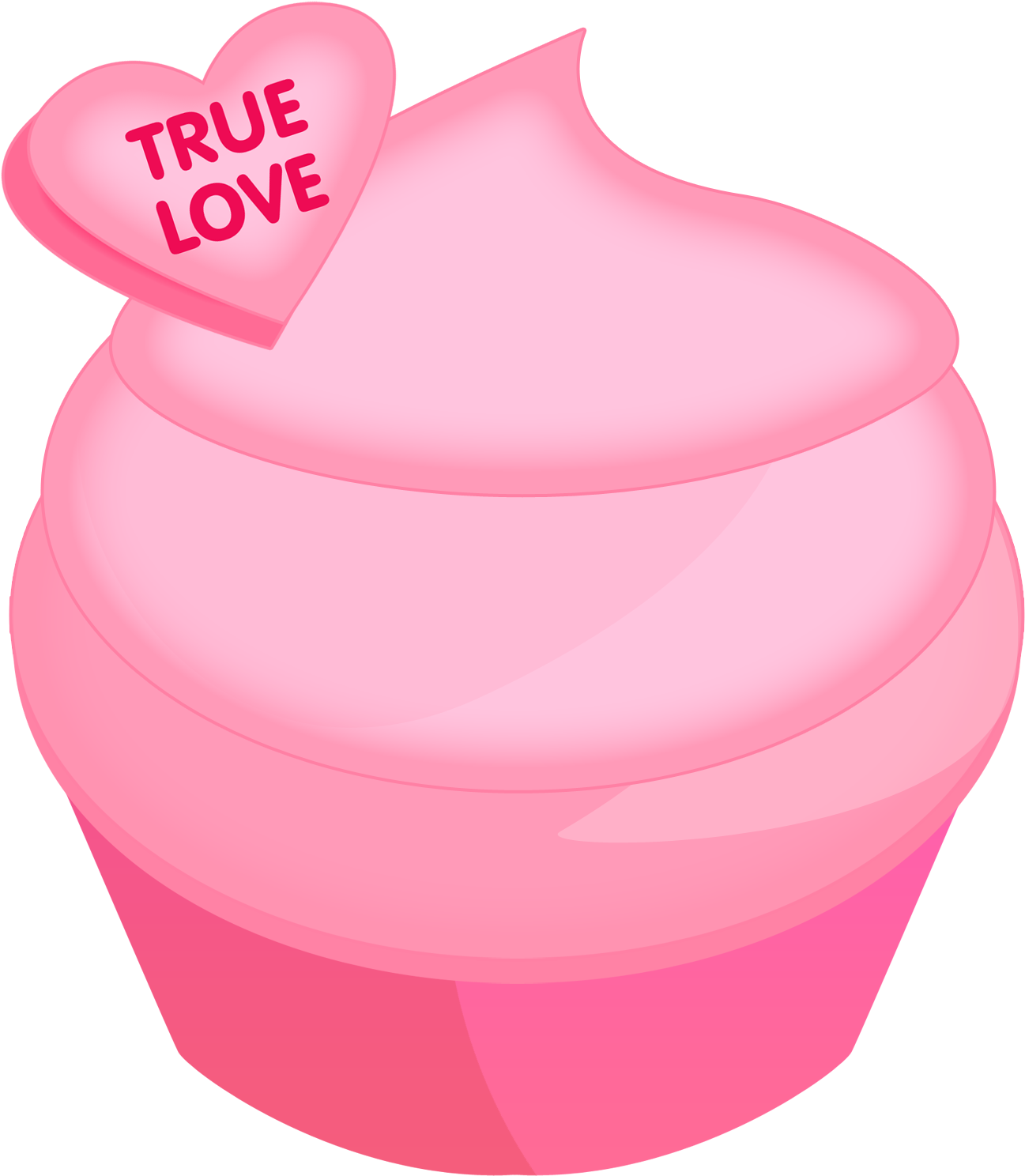 Heart Cupcake Clipart Png - Clip Art (1500x1500), Png Download