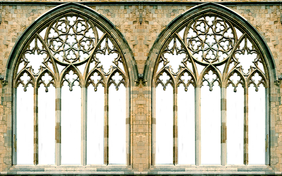 Arch Window Png - Gothic Window Png (900x563), Png Download