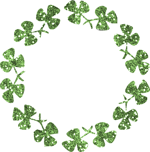 Graphic Four Leaf Picgifs - Four Leaf Clover Border Png (495x500), Png Download