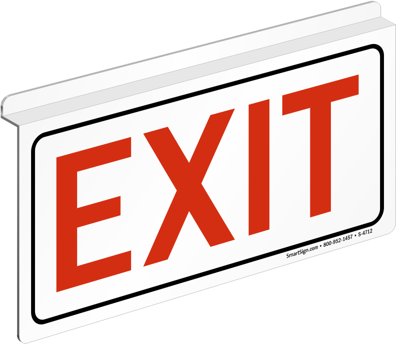 Zoom, Price, Buy - Exit Sign No Background (800x699), Png Download